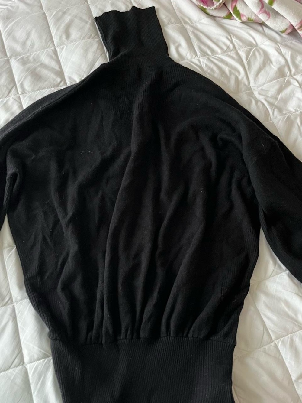 Fashion Nova Black Turtleneck Sweater Dress